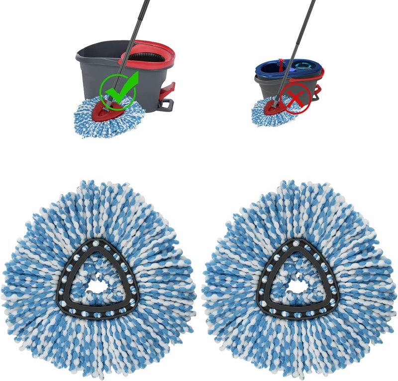 GFRED 2 Pack Mop Head Replacement Compatiable with Oceda EasyWring,Mops Refill Replace Head for EasyWring Spin Mop 1 Tank Systerm - Microfiber, Easy to Replace,Deep Floor Cleaning and Machine Washable - Image 3